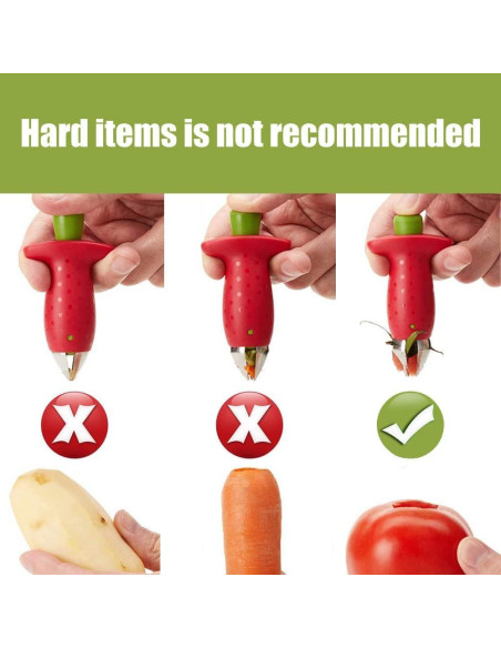 Juego de Cortadores de Fresas PRDGIRL - 2 Piezas, Acero Inoxidable Juego de Cortadores de Fresas PRDGIRL - 2 Piezas, Acero Inoxidable