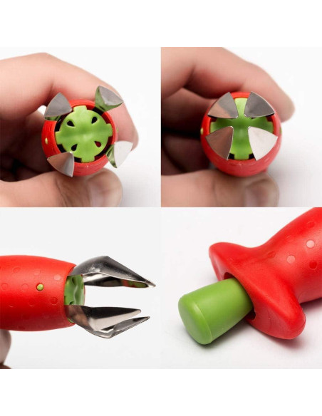 Juego de Cortadores de Fresas PRDGIRL - 2 Piezas, Acero Inoxidable Juego de Cortadores de Fresas PRDGIRL - 2 Piezas, Acero Inoxidable