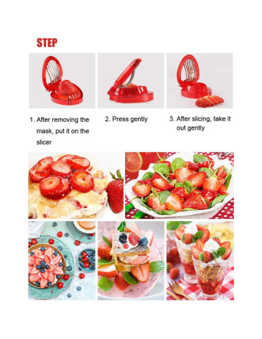 Juego de Cortadores de Fresas PRDGIRL - 2 Piezas, Acero Inoxidable