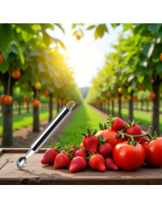 Herramienta de deshuesado de fresas ZhangyiHot de acero inoxidable 2