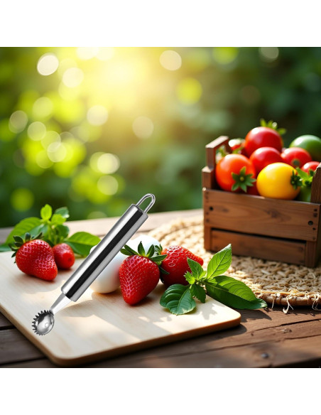 Herramienta de deshuesado de fresas ZhangyiHot de acero inoxidable Herramienta de deshuesado de fresas ZhangyiHot de acero inoxidable