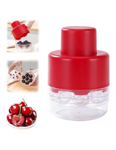 Deshuesadora de Cerezas UnisonPet Roja, 7 Huecos, Fácil Limpieza