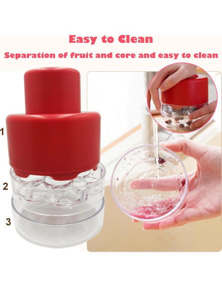 Deshuesadora de Cerezas UnisonPet Roja, 7 Huecos, Fácil Limpieza Deshuesadora de Cerezas UnisonPet Roja, 7 Huecos, Fácil Limpieza