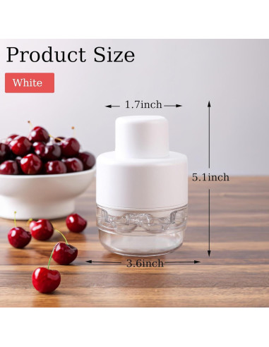 Deshuesadora de Cereza PCTC - Multi-funcional 7 en 1 Blanca