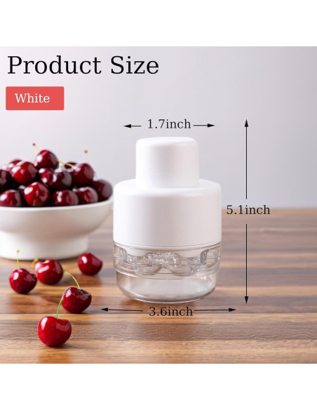 Deshuesadora de Cereza PCTC - Multi-funcional 7 en 1 Blanca