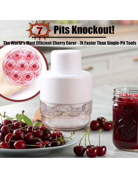 Deshuesadora de Cereza PCTC - Multi-funcional 7 en 1 Blanca