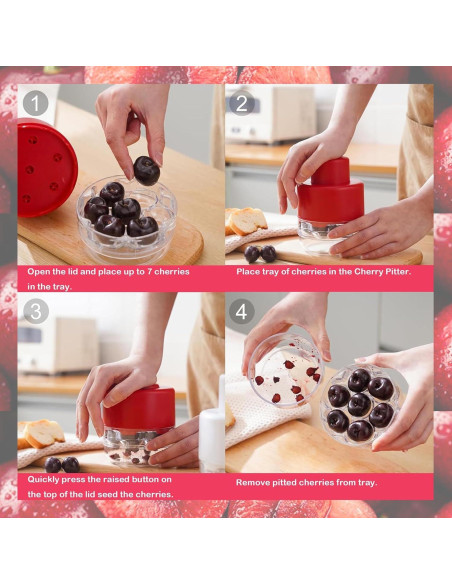 Deshuesadora de Cereza PCTC - Multi-funcional 7 en 1 Blanca