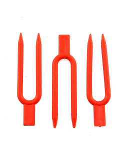 100 Horquillas de Plantación de Fresa JCBIZ 55mm Color Rojo 2