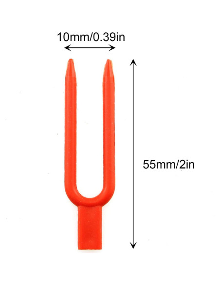 100 Horquillas de Plantación de Fresa JCBIZ 55mm Color Rojo