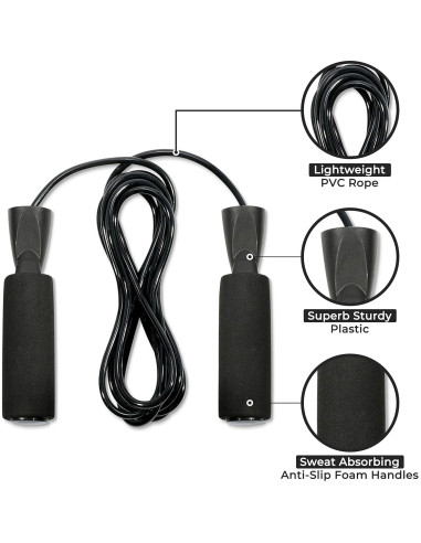 Cuerda para Saltar con Peso Quick Fit 2.74m - Ejercicio Cardio