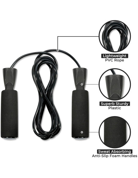 Cuerda para Saltar con Peso Quick Fit 2.74m - Ejercicio Cardio