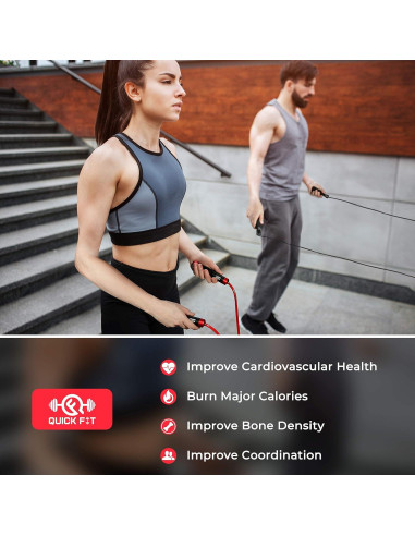 Cuerda para Saltar con Peso Quick Fit 2.74m - Ejercicio Cardio
