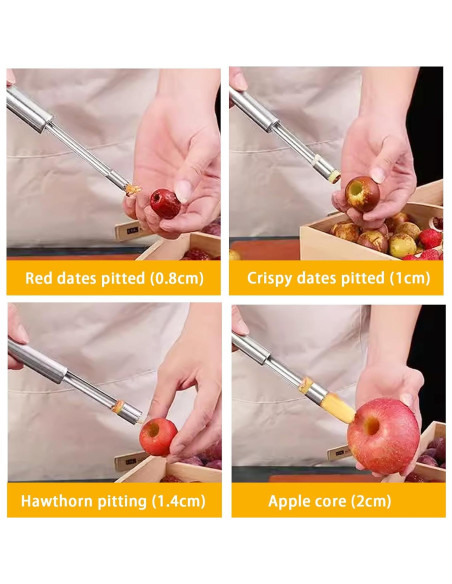 Juego de 4 herramientas para quitar corazones de frutas Coufce