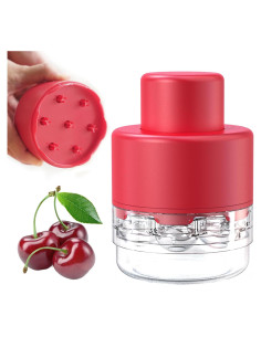 Deshuesador de Cereza MeiYouzhen Rojo 7 Huecos Fácil de Usar