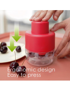 Deshuesador de Cereza MeiYouzhen Rojo 7 Huecos Fácil de Usar 2