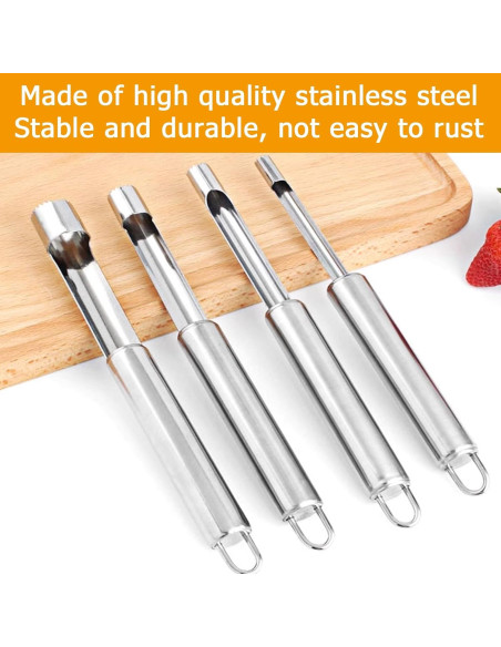 Juego de 4 herramientas para quitar corazones de frutas Coufce