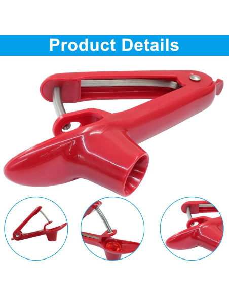 Extractor de Huesos de Cereza Kemcatui Rojo 18 cm