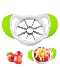 Cortador y Descorazonador de Manzanas ARSUK Verde 8 Cuchillas