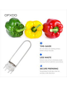 Removedor de Corazón de Frutas OFXDD - Acero Inoxidable - 3 Piezas 2