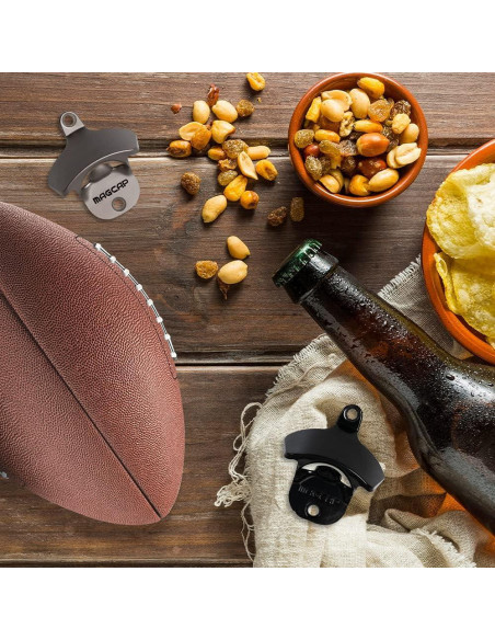 Abrebotellas Magnético Montado en Pared MAGCAP - Níquel Mate