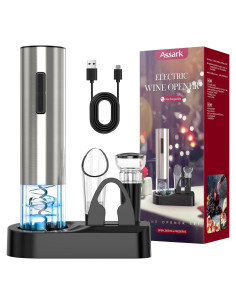 Abridor de Vino Eléctrico Assark 6 en 1 Recargable Automático