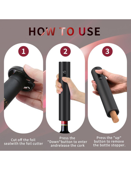 Abridor de Vino Eléctrico LIFWARGM Automático 0.21 kg