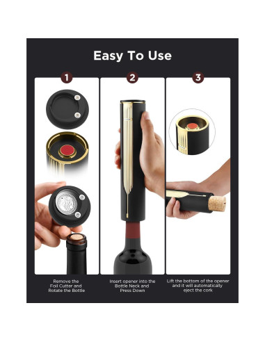 Abridor de Vino Eléctrico Newise EWO005 Recargable 60 Botellas