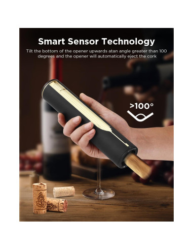 Abridor de Vino Eléctrico Newise EWO005 Recargable 60 Botellas