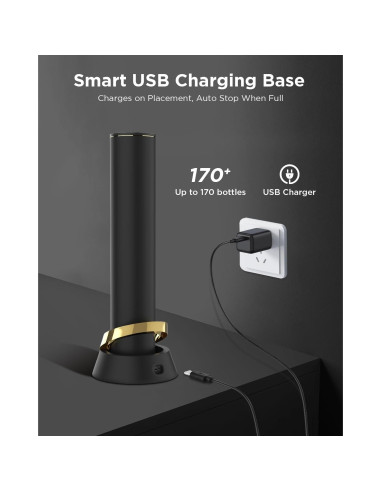 Abridor de Vino Eléctrico Newise EWO005 Recargable 60 Botellas