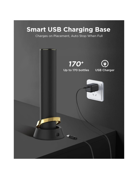 Abridor de Vino Eléctrico Newise EWO005 Recargable 60 Botellas