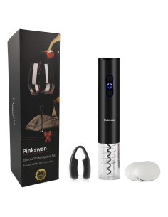 Kit de regalo abridor de vino eléctrico Pinkswan 3 en 1