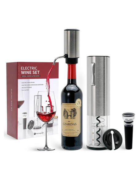Abridor de Vino Eléctrico HSJAYAH con Aerador y Cortador Abridor de Vino Eléctrico HSJAYAH con Aerador y Cortador