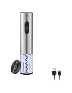 Abridor de Vino Eléctrico ELMWAY Recargable Acero Inoxidable