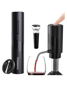 Set de Accesorios para Vino RICANK 4 en 1 Eléctrico Negro