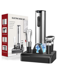 Abridor de Vino Eléctrico HomeHacks Recargable con Cortador