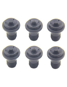 Paquete de 6 tapones de vacío para vino JIUDANI - Goma negra