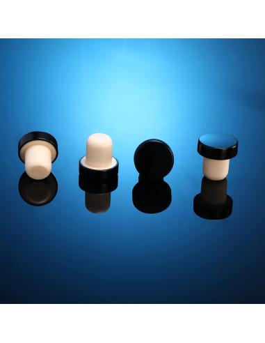 Tapones de corcho en forma de T Yookeer - 24 piezas negros