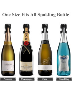 Tapón de Champagne LIZIMANDU Acero Inoxidable 10.5 cm Negro 2