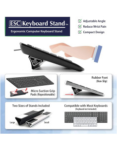 Soporte para teclado ESC GPG2 ergonómico 2 tamaños 2