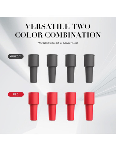 8 Tapones de Silicona Reutilizables para Botellas de Vino - Genérico