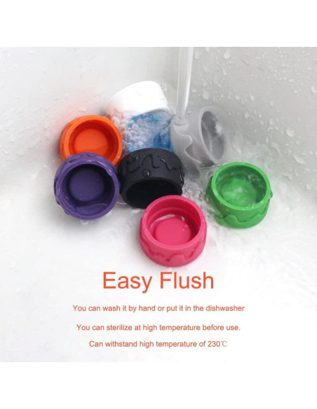 8 Tapones de Silicona Reutilizables BOHAIPAN para Vino y Bebidas 8 Tapones de Silicona Reutilizables BOHAIPAN para Vino y Bebidas