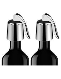 2 Tapones para Vino LIGTMAR Acero Inoxidable Reutilizables 4.6cm