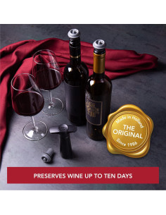 Tapón de Vino al Vacío Vacu Vin Gris - 10 Piezas 2