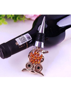 Tapones de Vino Adonisaon Búho Decorativos Reutilizables - 2 Piezas 2