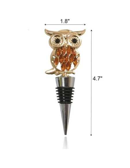 Tapones de Vino Adonisaon Búho Decorativos Reutilizables - 2 Piezas