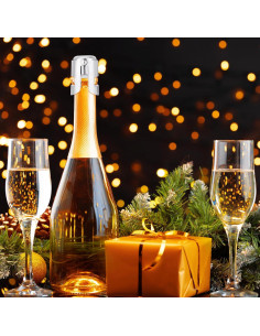 12 Tapones de Champagne Tobeelec Acero Inoxidable Reutilizables 2