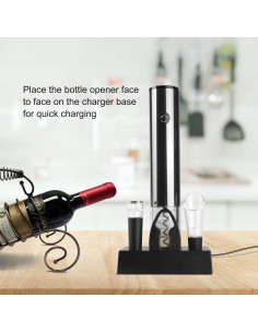 Juego de Abridor de Vino Eléctrico con Base de Carga y Accesorios 2