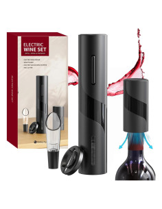 Abridor de Vino Eléctrico SIGBOT 4 en 1 con Aerador y Tapón