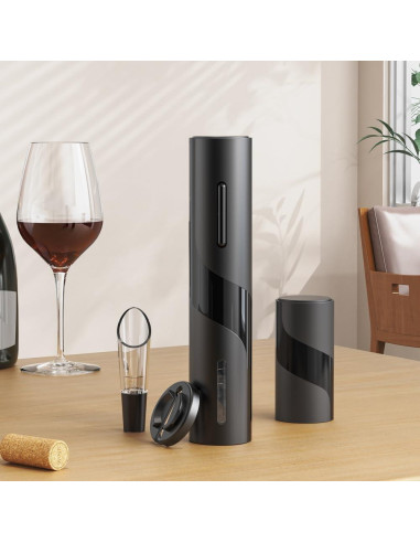 Abridor de Vino Eléctrico SIGBOT 4 en 1 con Aerador y Tapón