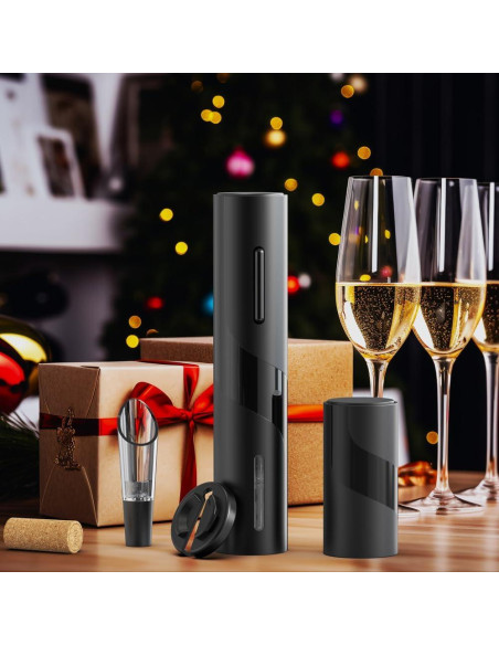 Abridor de Vino Eléctrico SIGBOT 4 en 1 con Aerador y Tapón